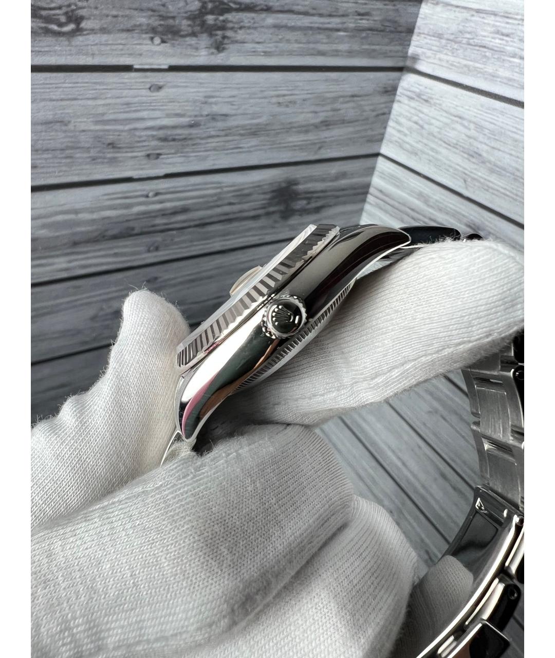 ROLEX Серые часы из белого золота, фото 5