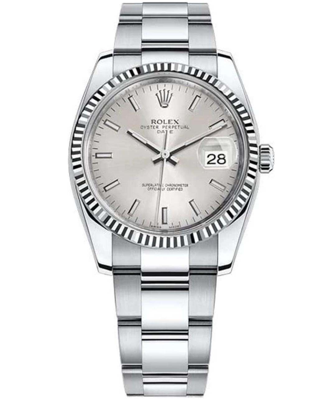 ROLEX Серые часы из белого золота, фото 1