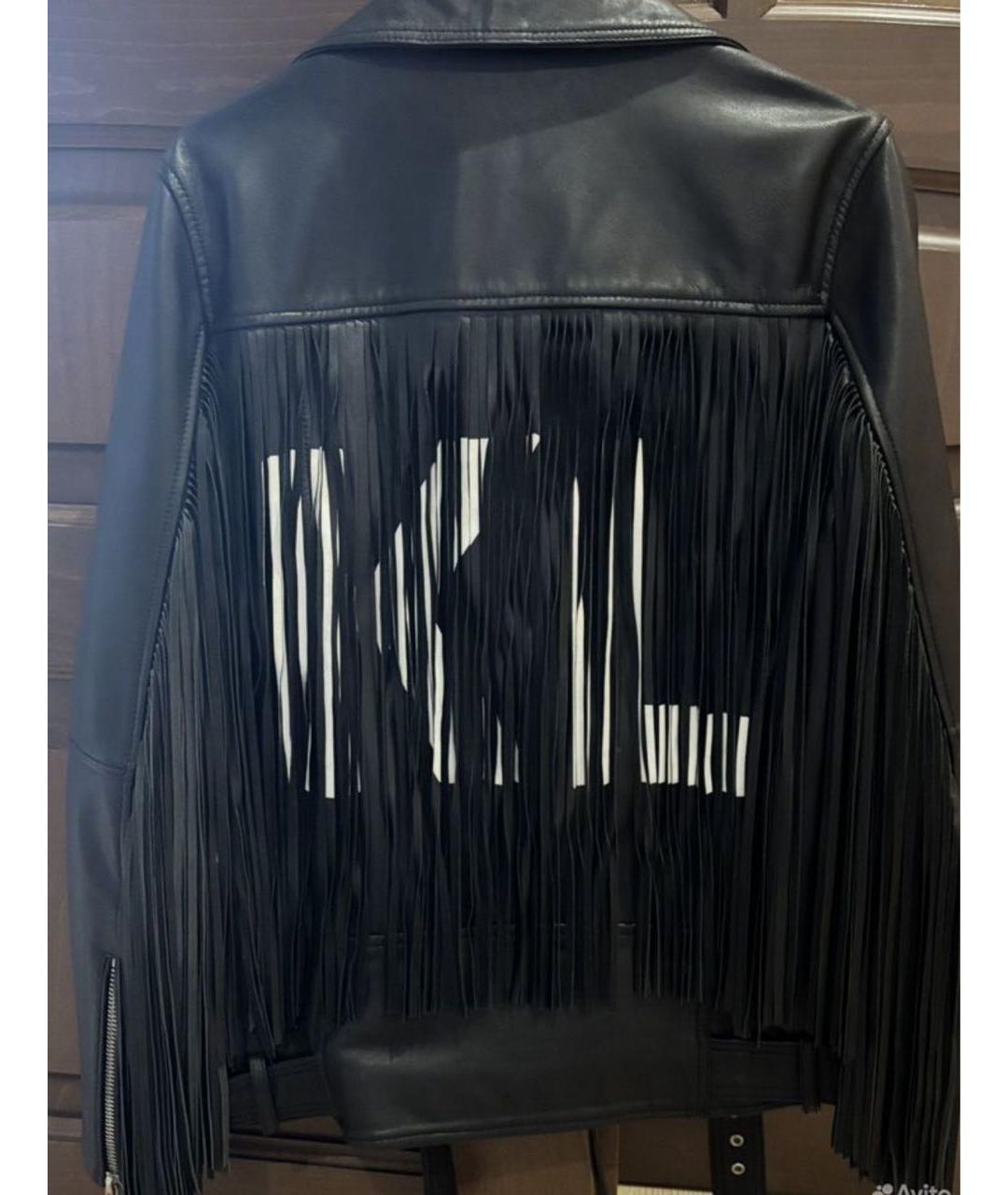 KARL LAGERFELD Черная кожаная куртка, фото 2
