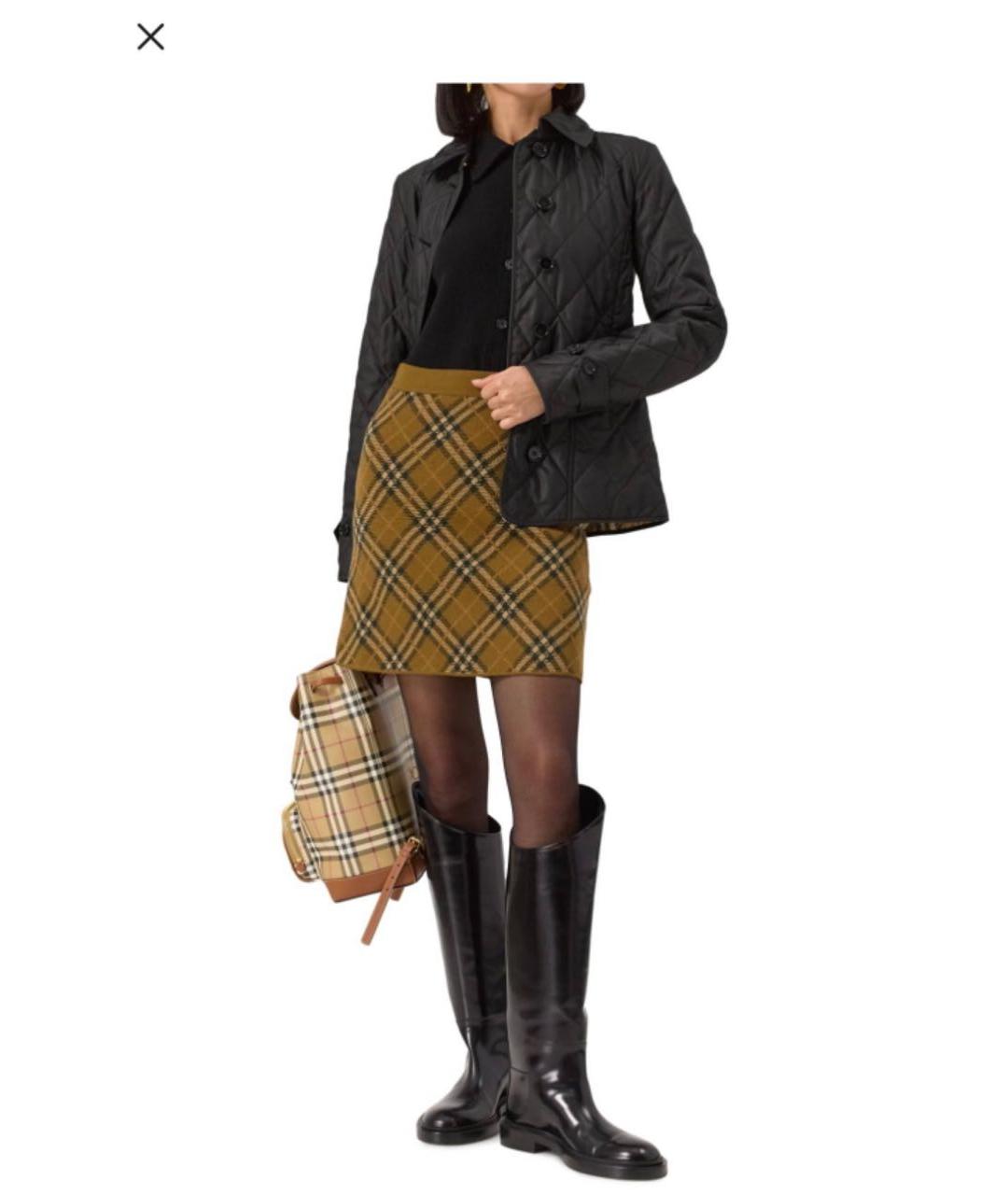 BURBERRY Мульти шерстяная юбка мини, фото 7