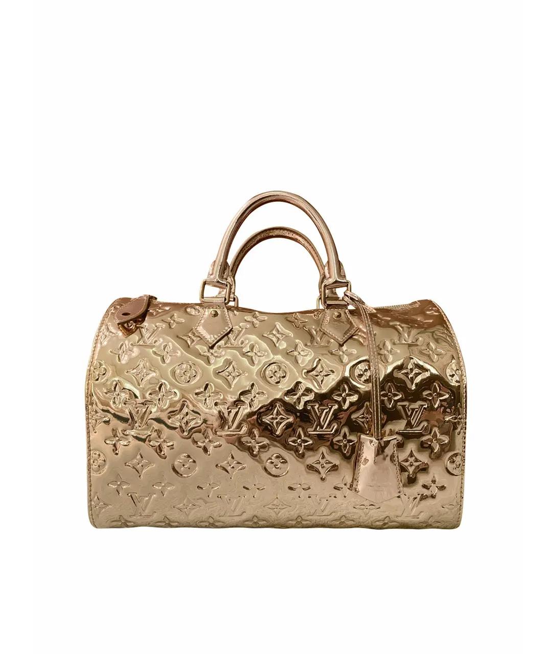 LOUIS VUITTON Золотая сумка с короткими ручками, фото 1