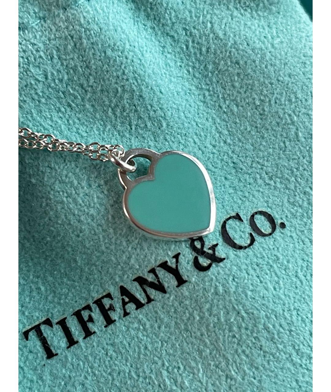 TIFFANY&CO Бирюзовое серебряное колье, фото 7