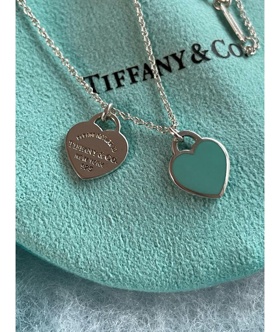 TIFFANY&CO Бирюзовое серебряное колье, фото 3