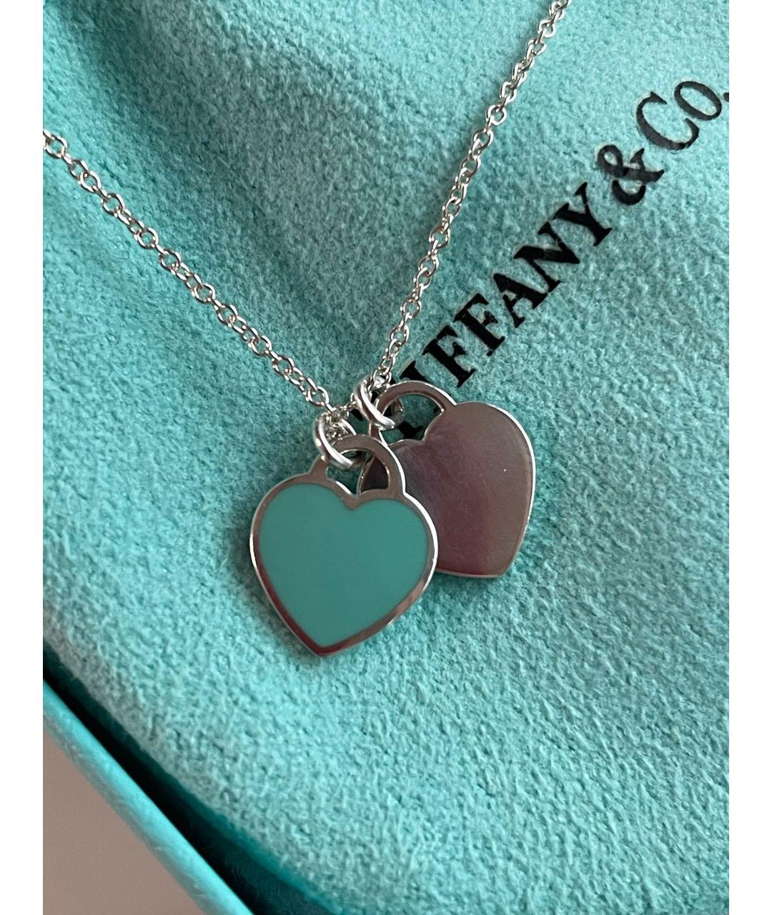 TIFFANY&CO Бирюзовое серебряное колье, фото 4