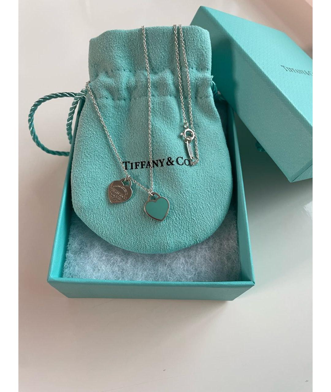 TIFFANY&CO Бирюзовое серебряное колье, фото 2