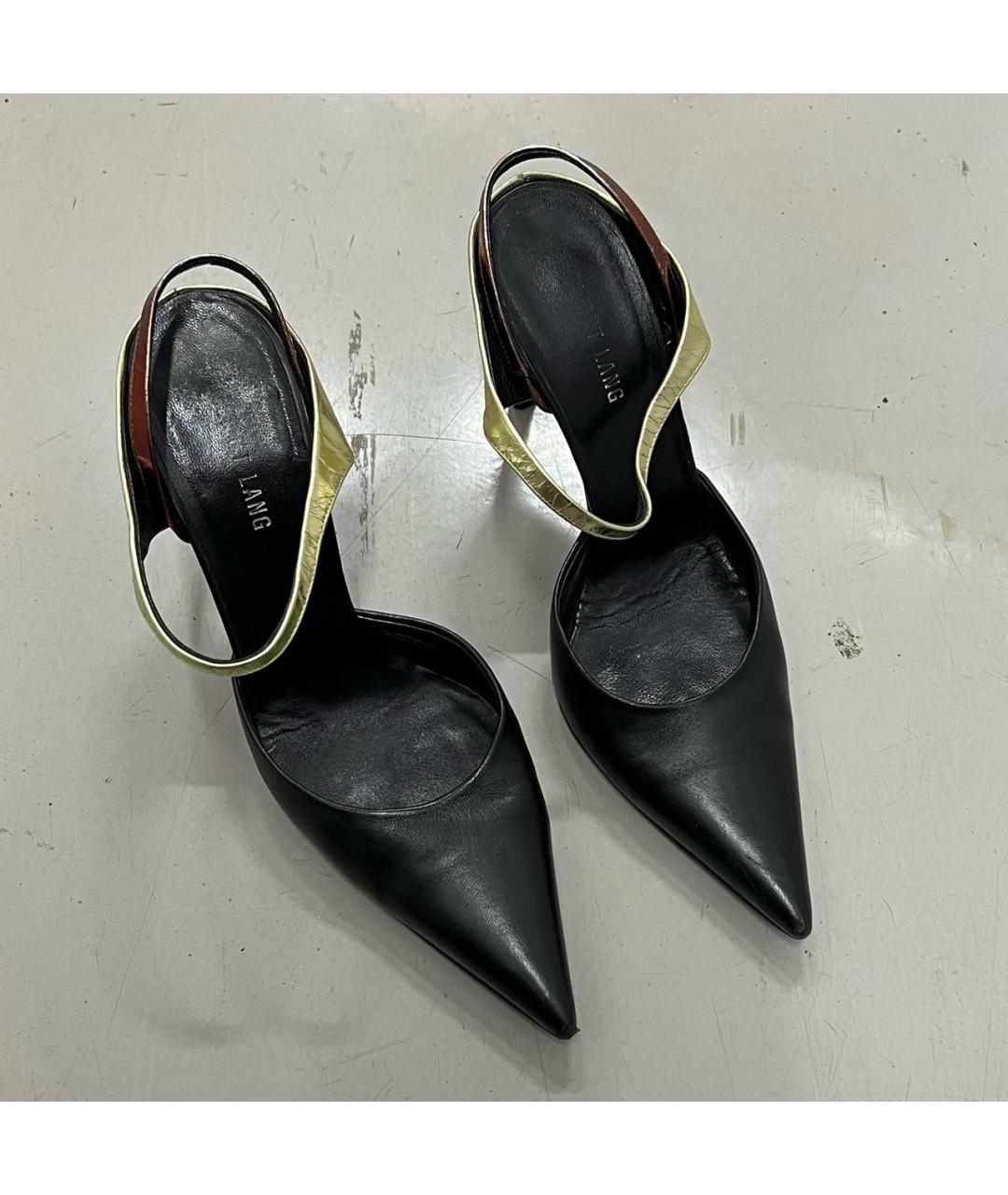 HELMUT LANG Черные кожаные туфли, фото 2