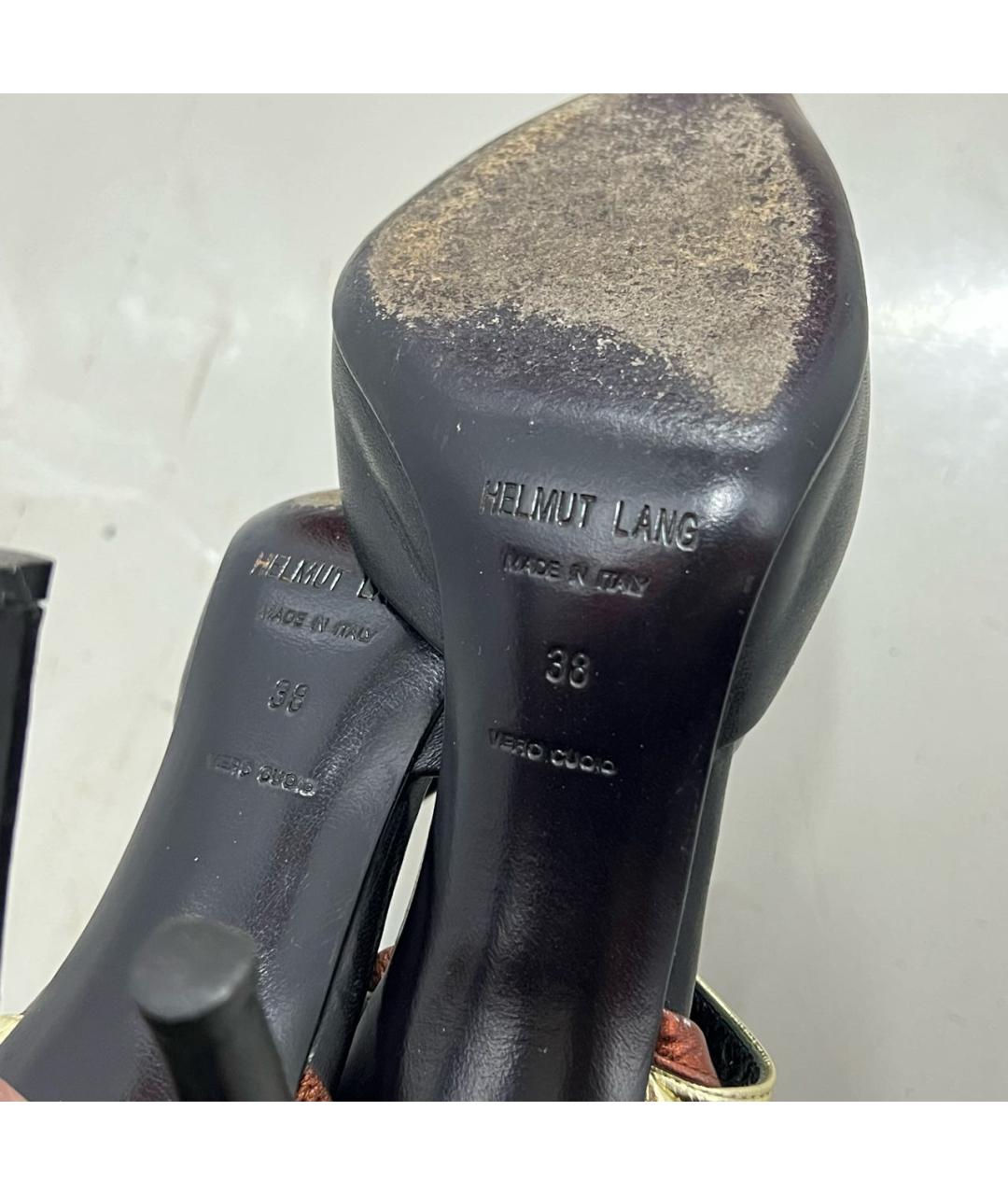 HELMUT LANG Черные кожаные туфли, фото 4