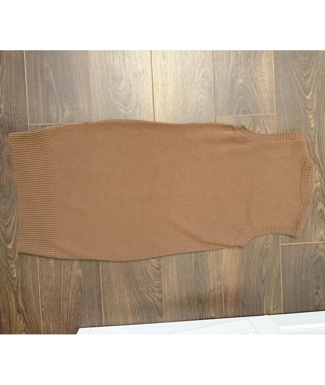 CHANEL Бежевое кашемировое повседневное платье, фото 2