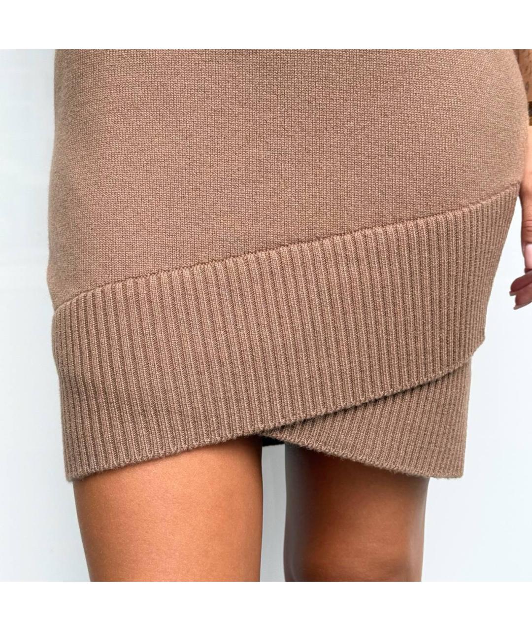 CHANEL Бежевое кашемировое повседневное платье, фото 8