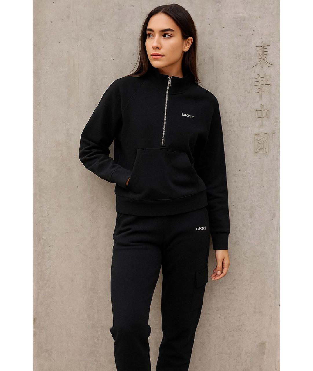 DKNY Черный хлопко-эластановый спортивные костюмы, фото 2