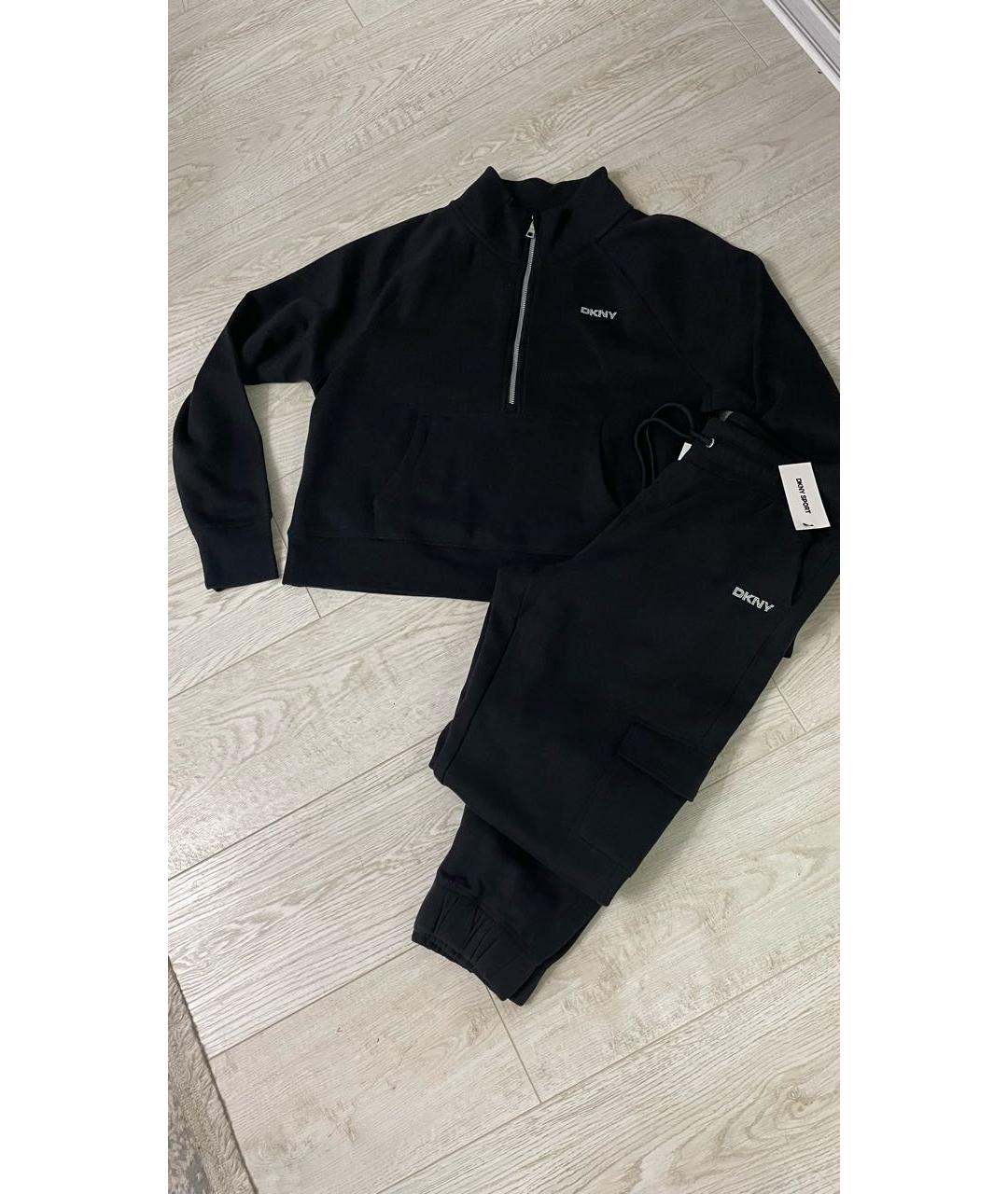 DKNY Черный хлопко-эластановый спортивные костюмы, фото 3