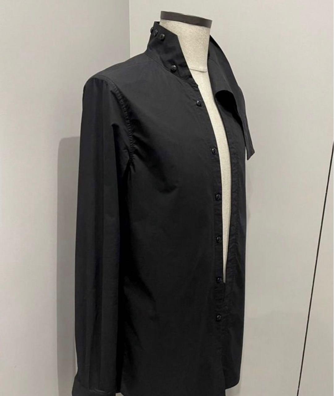 RICK OWENS Черная хлопковая кэжуал рубашка, фото 4