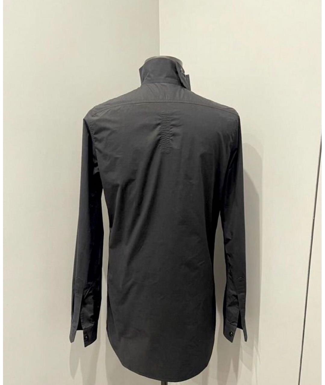 RICK OWENS Черная хлопковая кэжуал рубашка, фото 6