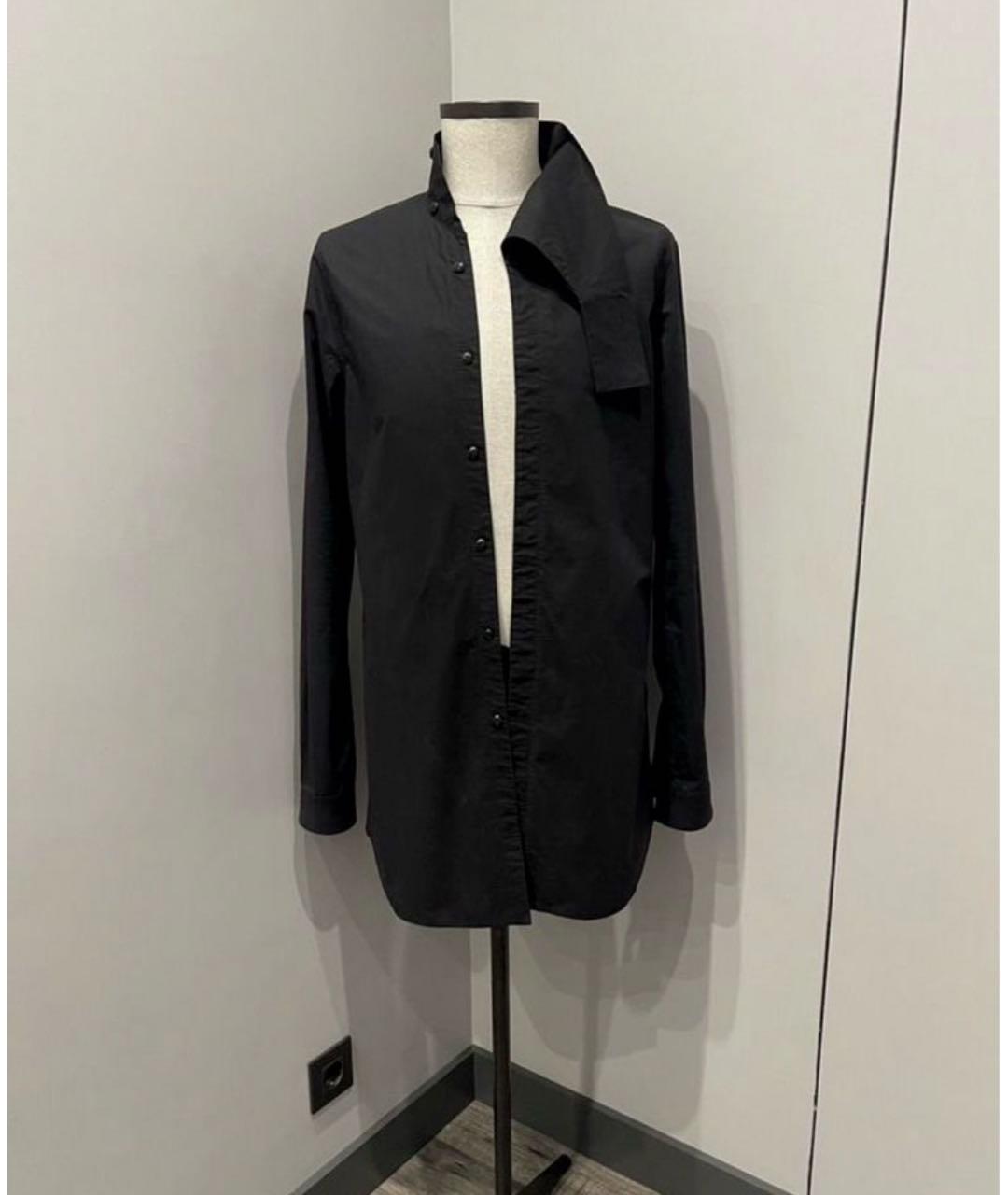 RICK OWENS Черная хлопковая кэжуал рубашка, фото 3