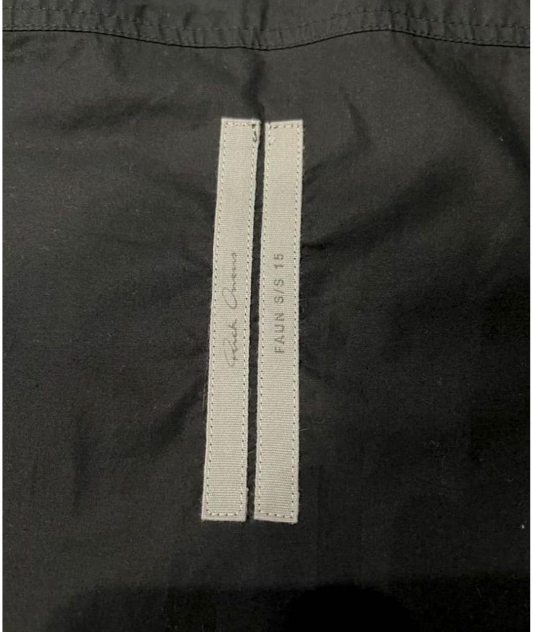 RICK OWENS Черная хлопковая кэжуал рубашка, фото 7