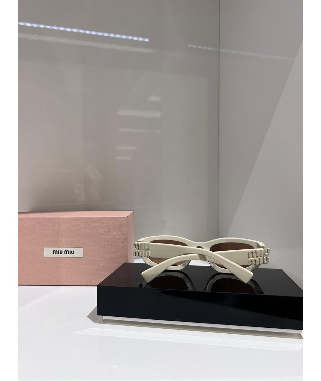 MIU MIU Белые солнцезащитные очки, фото 3