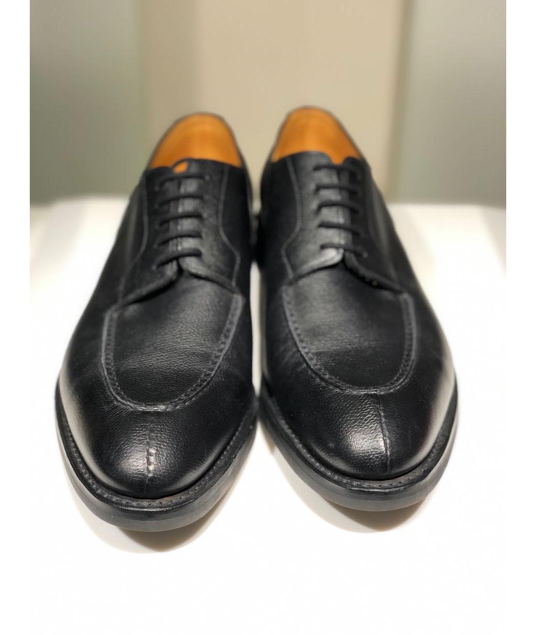 JOHN LOBB Черные кожаные низкие ботинки, фото 2