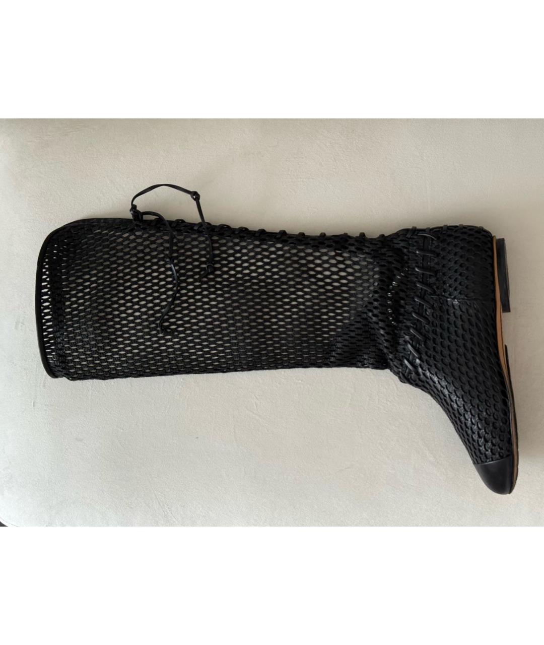 CHANEL Черные кожаные сапоги, фото 6