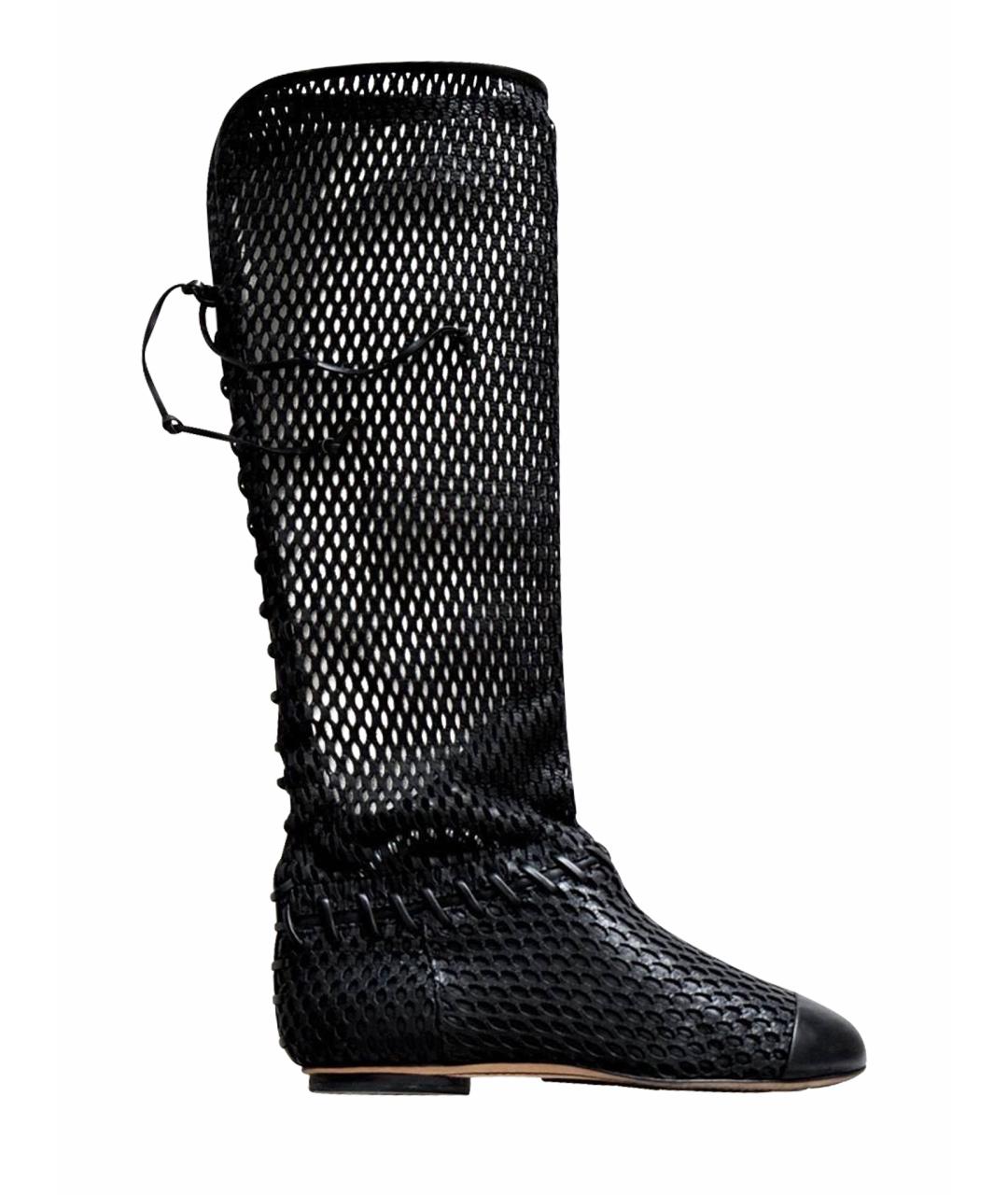 CHANEL Черные кожаные сапоги, фото 1