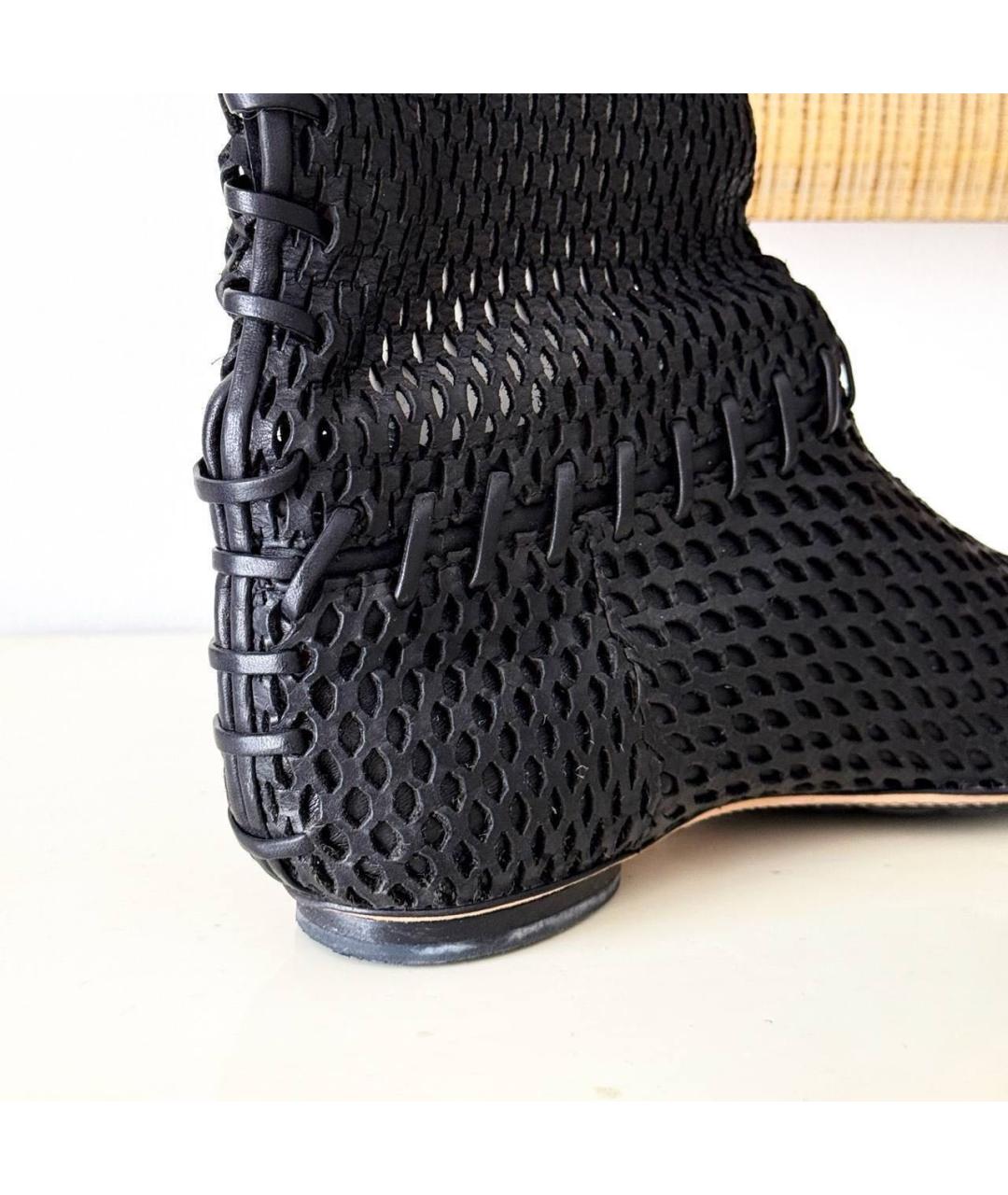 CHANEL Черные кожаные сапоги, фото 3