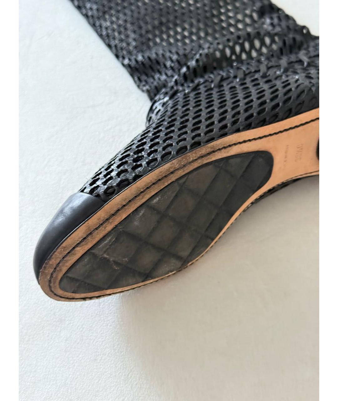 CHANEL Черные кожаные сапоги, фото 5