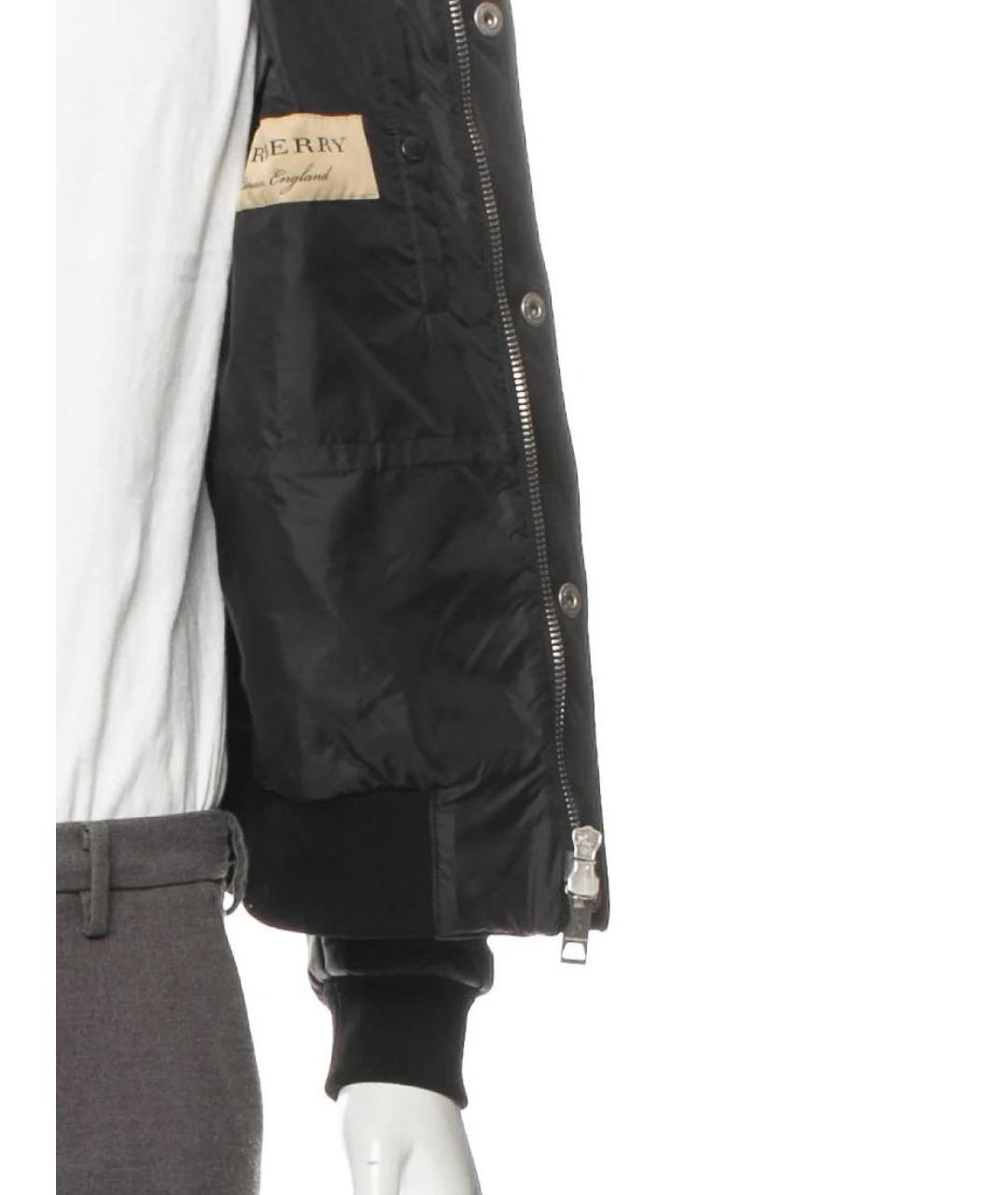 BURBERRY Черная полиамидовая куртка, фото 5