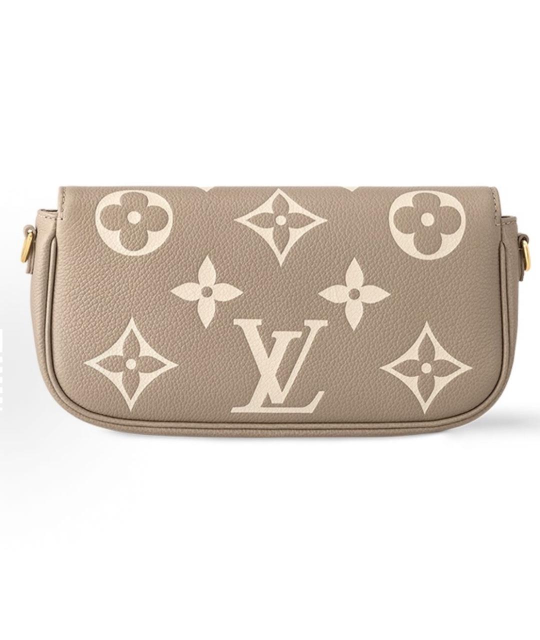LOUIS VUITTON Бежевая кожаная сумка через плечо, фото 3