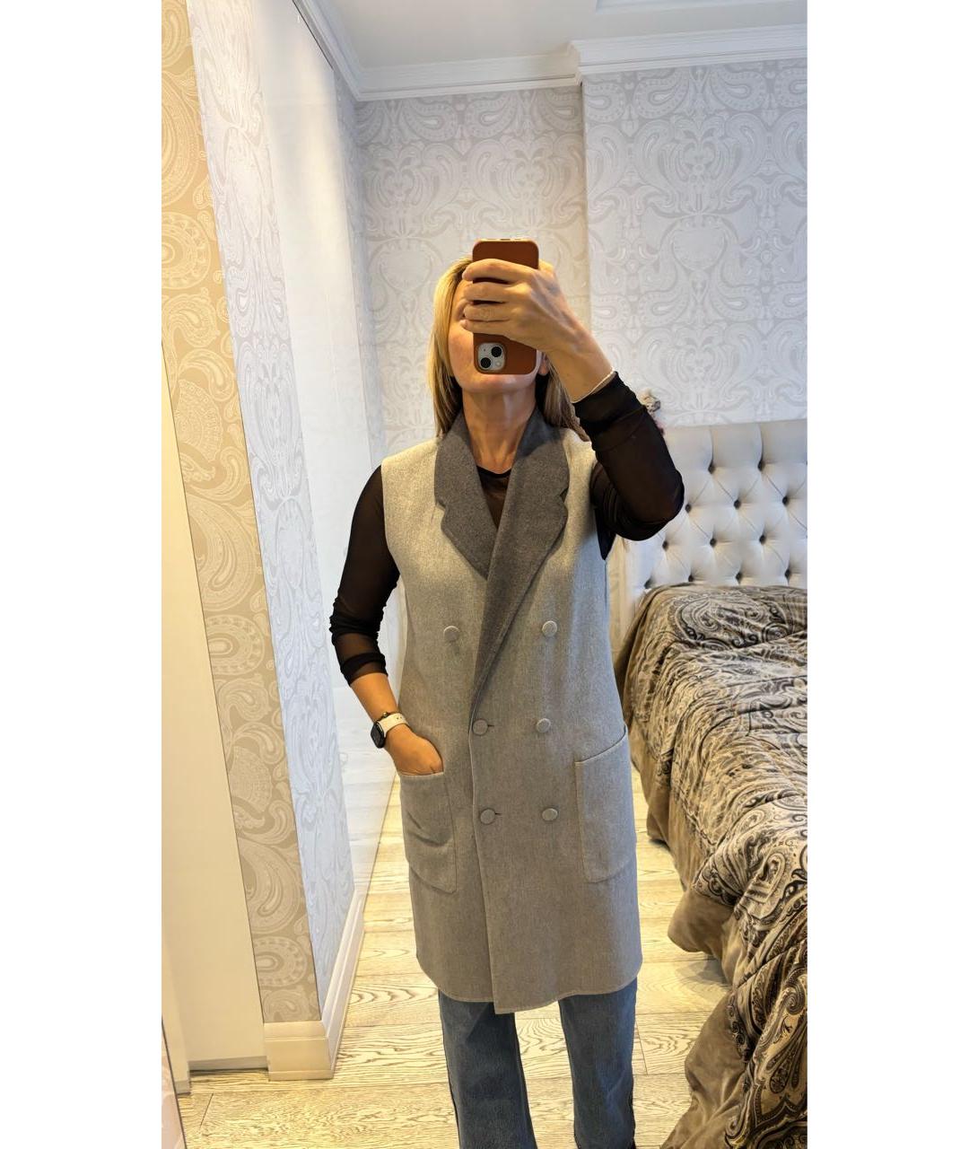 ALEXANDER WANG Антрацитовое шерстяное пальто, фото 5