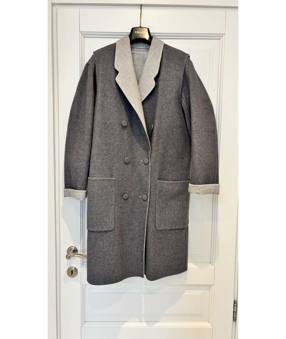 ALEXANDER WANG Антрацитовое шерстяное пальто, фото 7