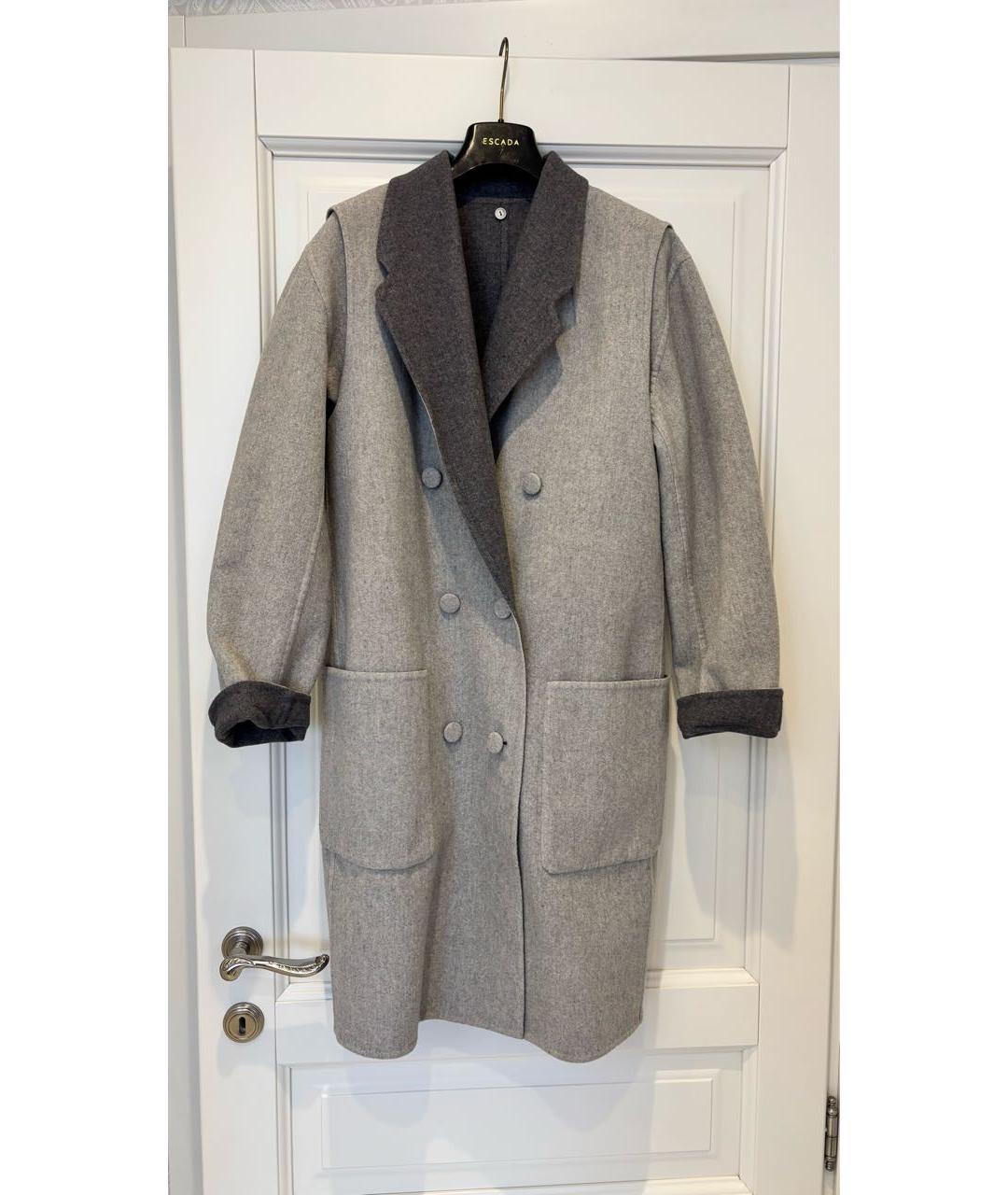 ALEXANDER WANG Антрацитовое шерстяное пальто, фото 2