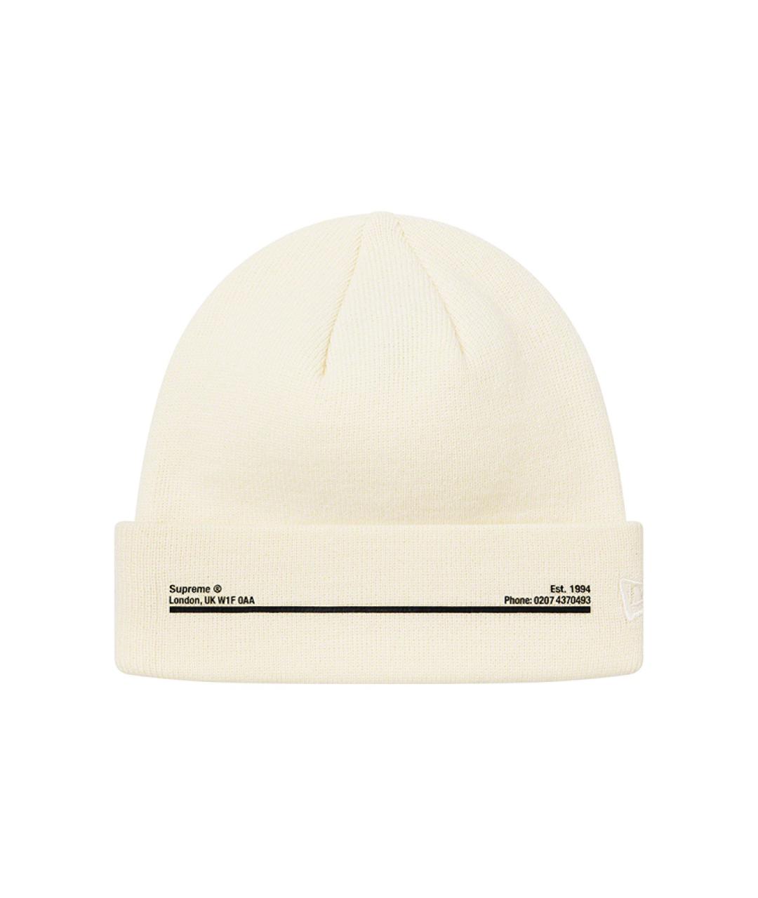 SUPREME Белая шапка, фото 2