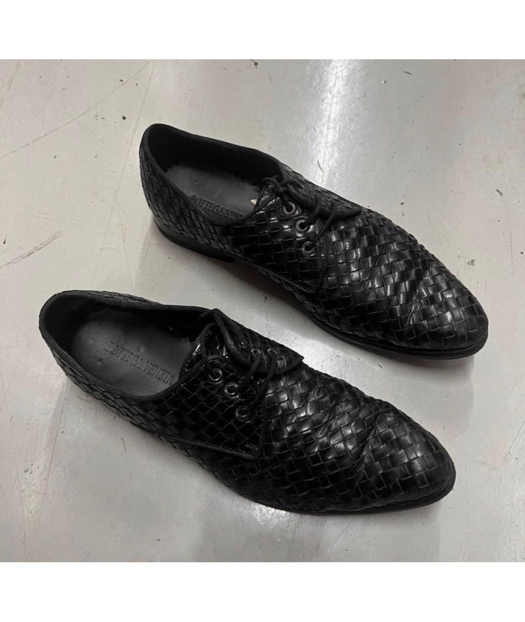 BOTTEGA VENETA Черные кожаные туфли, фото 2