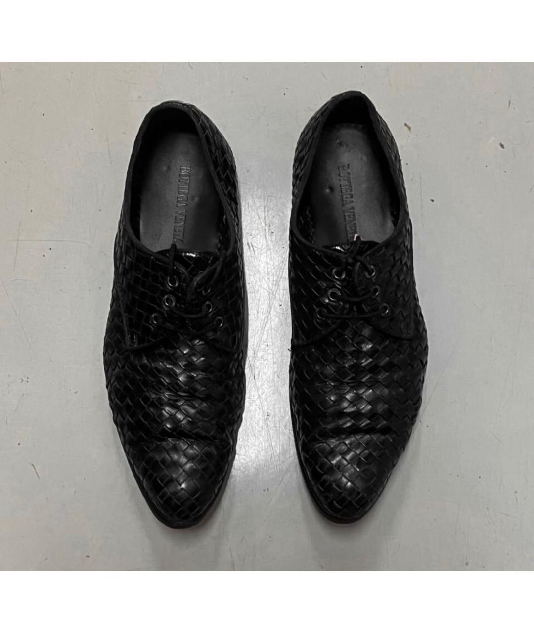 BOTTEGA VENETA Черные кожаные туфли, фото 3