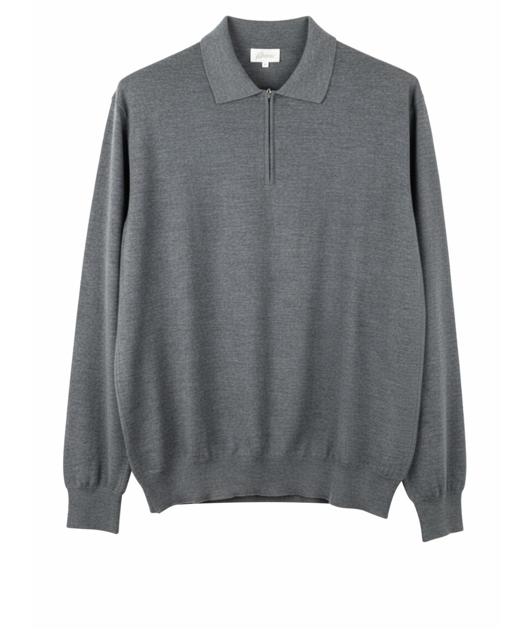 BRIONI Серый шерстяной джемпер / свитер, фото 1