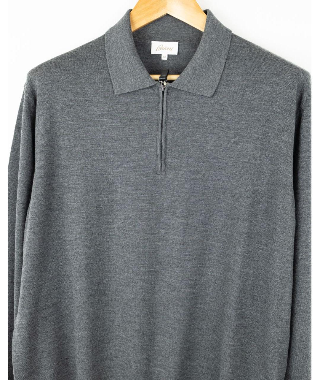 BRIONI Серый шерстяной джемпер / свитер, фото 4