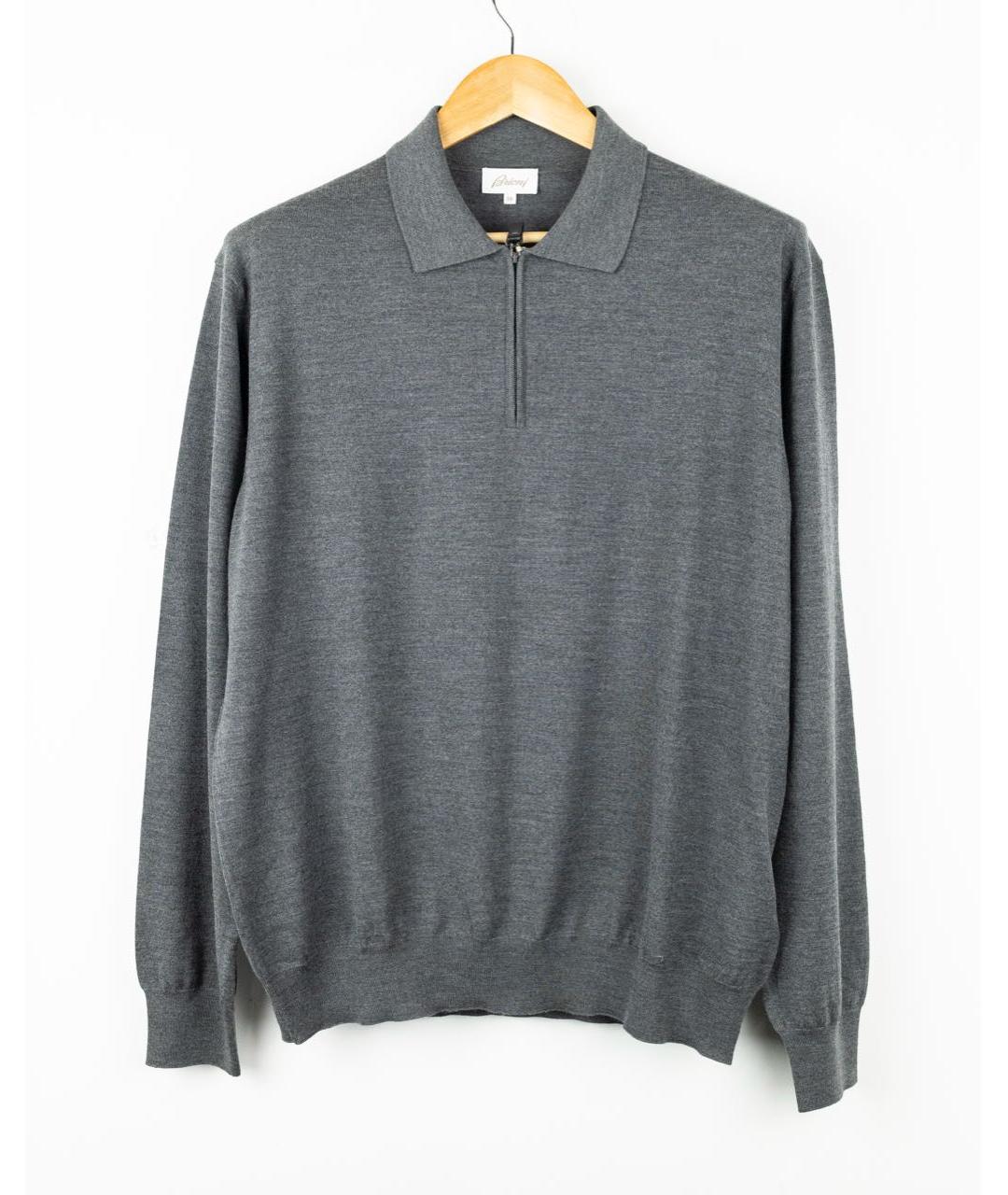 BRIONI Серый шерстяной джемпер / свитер, фото 5