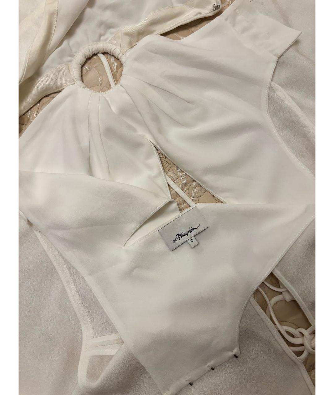 3.1 PHILLIP LIM Белое вискозное платье, фото 8