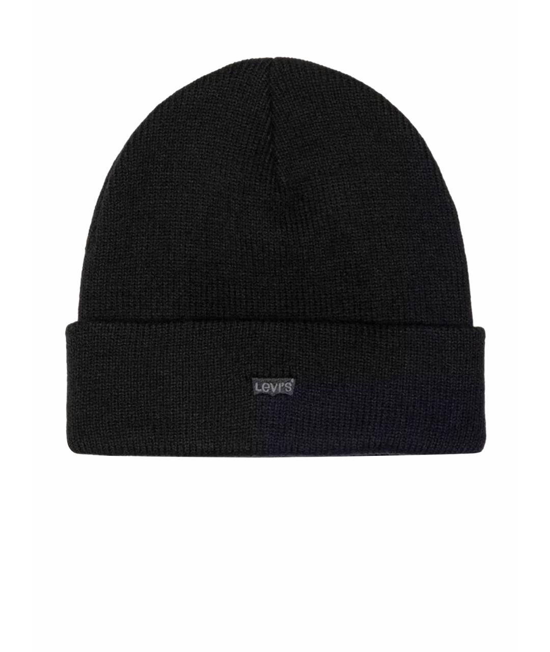 LEVI'S Черная синтетическая шапка, фото 1