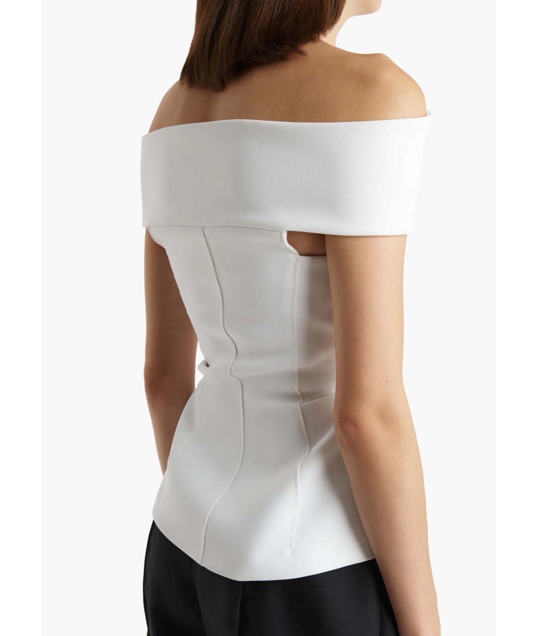 KHAITE Белая полиэстеровая блузы, фото 6