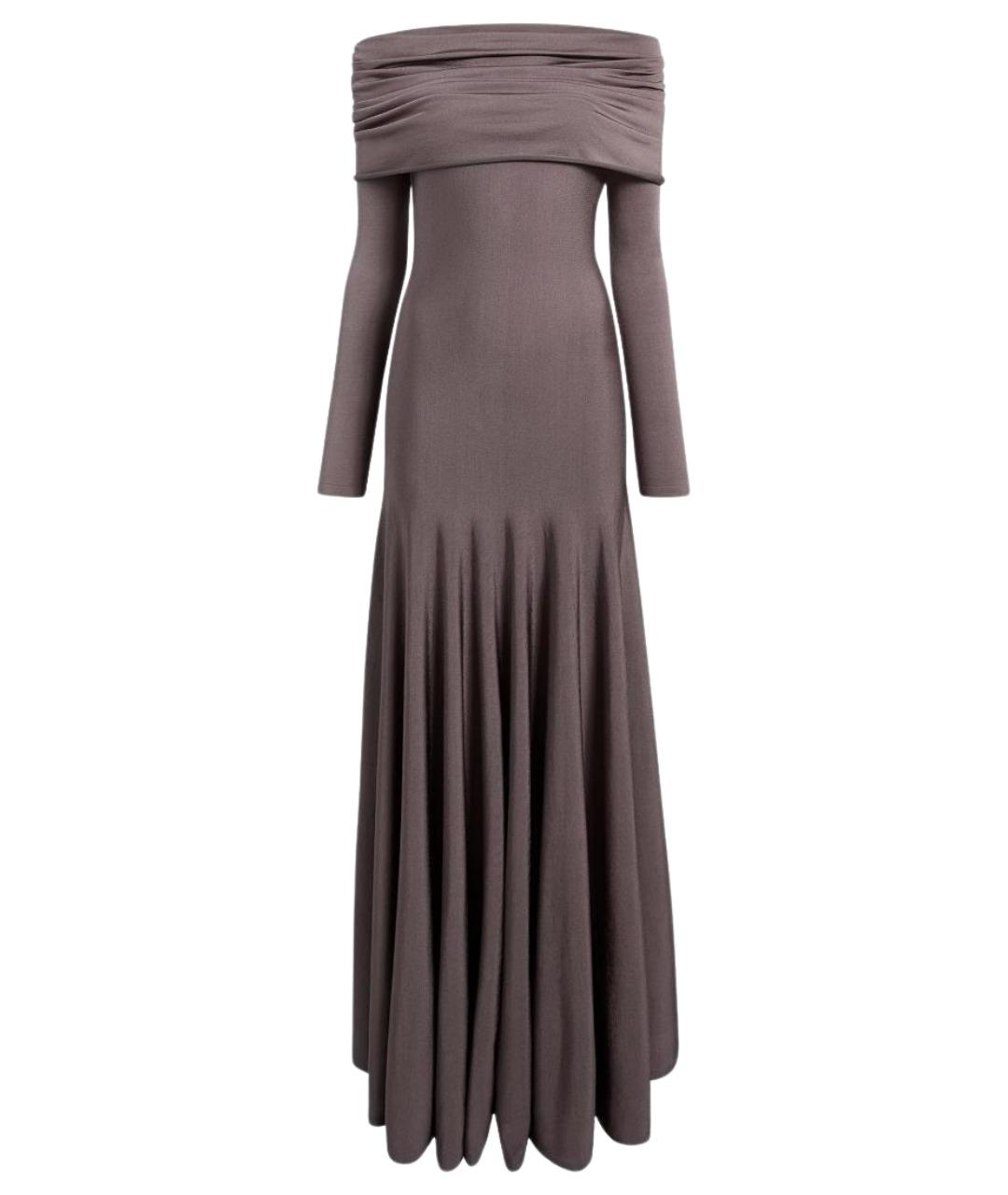 KHAITE Коричневое вискозное вечернее платье, фото 1
