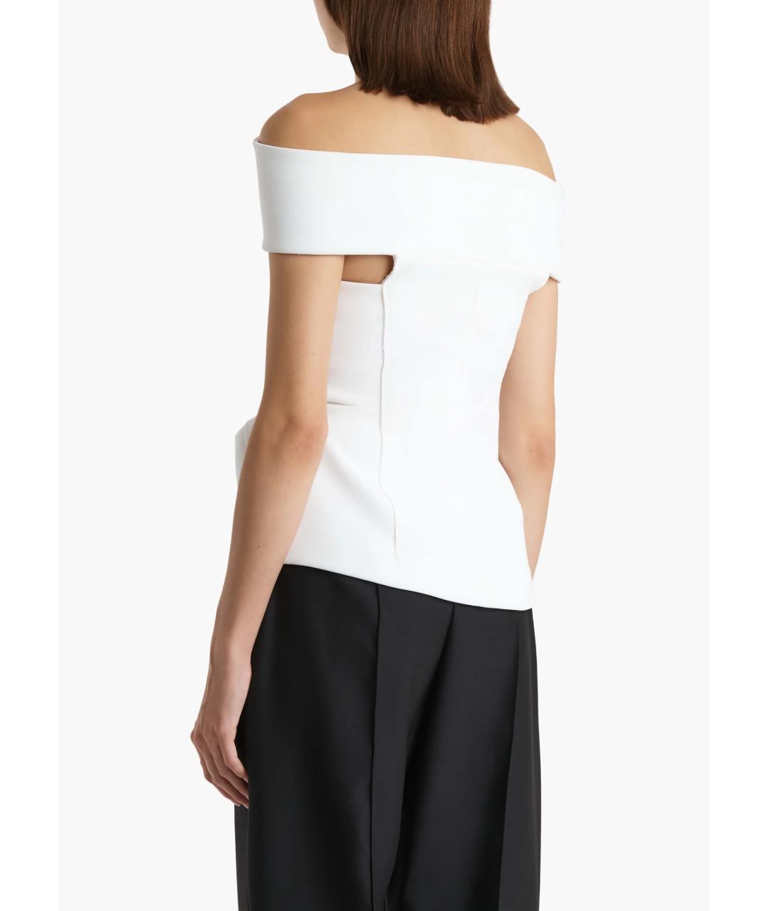 KHAITE Белая полиэстеровая блузы, фото 4
