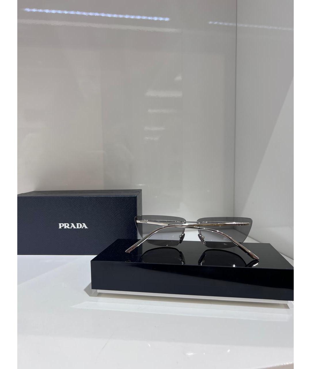 PRADA Серебряные солнцезащитные очки, фото 2