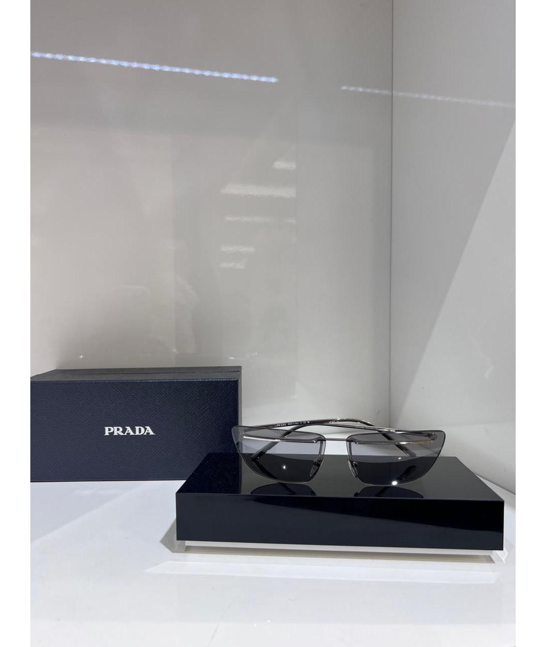 PRADA Серебряные солнцезащитные очки, фото 3
