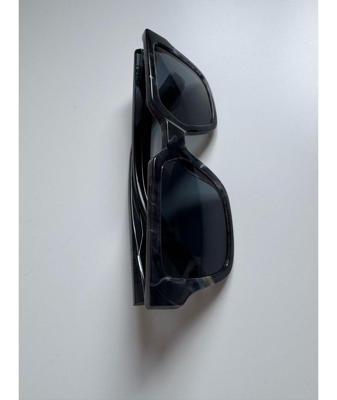 PRADA Темно-синие пластиковые солнцезащитные очки, фото 5