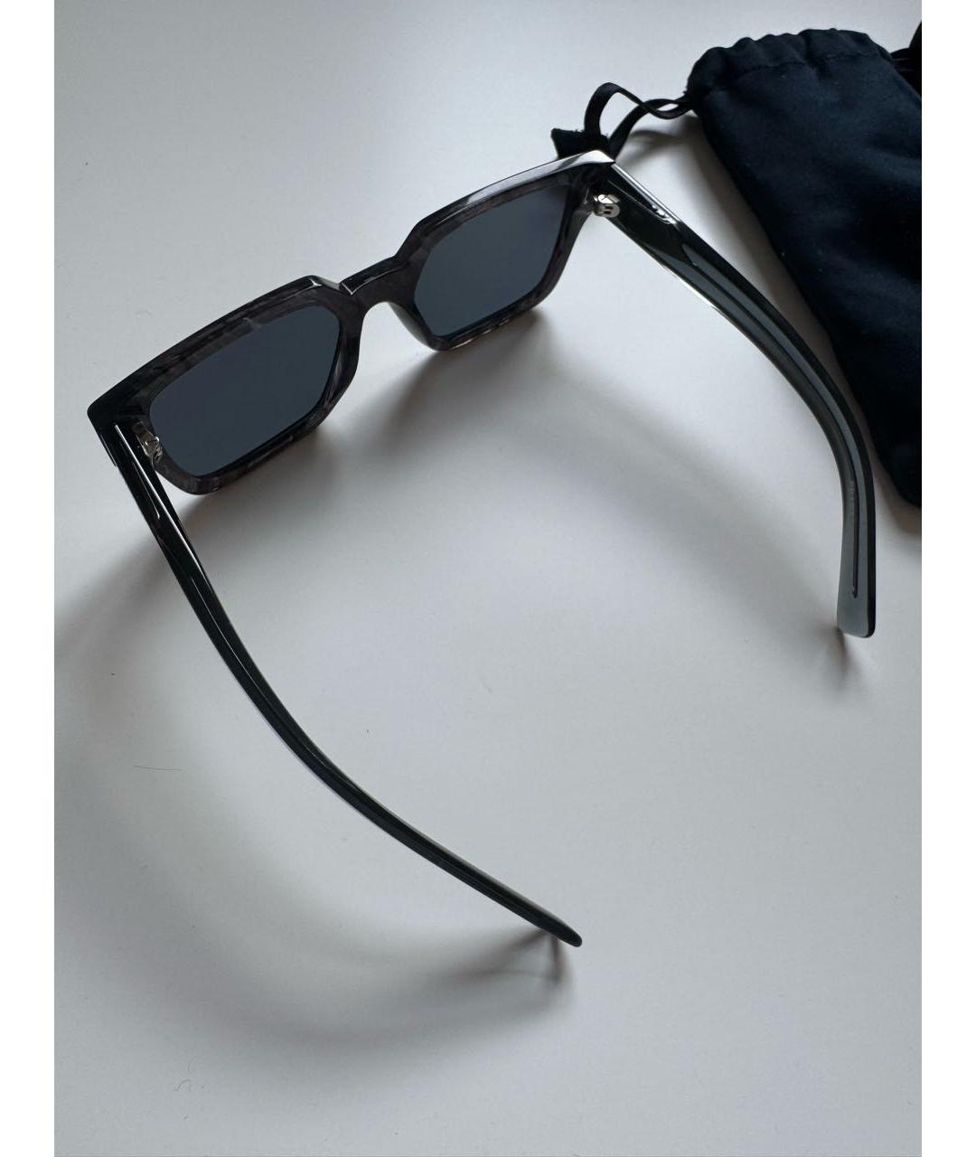 PRADA Темно-синие пластиковые солнцезащитные очки, фото 4