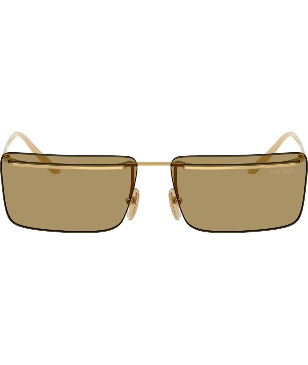 PRADA Золотые солнцезащитные очки, фото 1