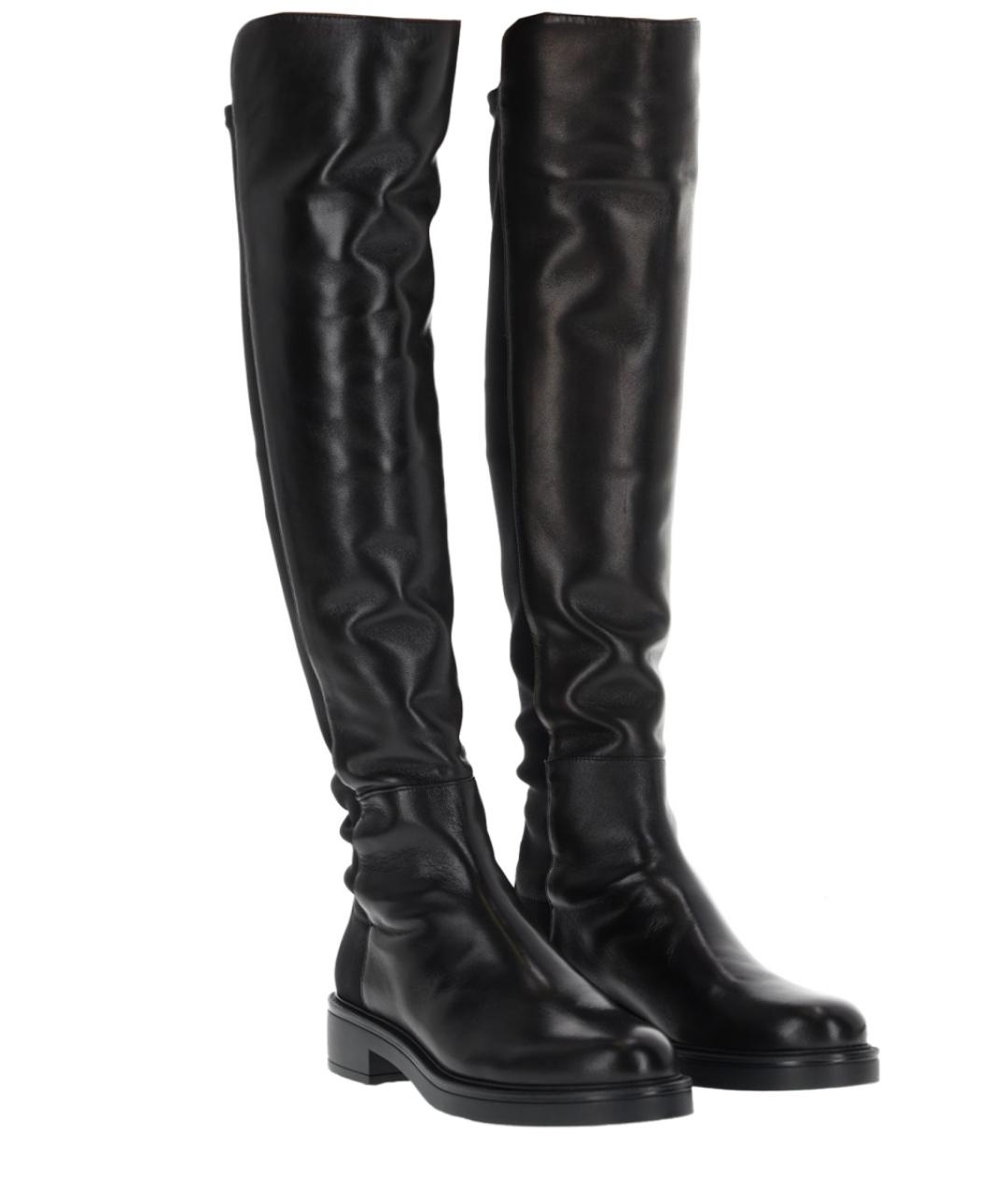 STUART WEITZMAN Черные кожаные ботинки, фото 2