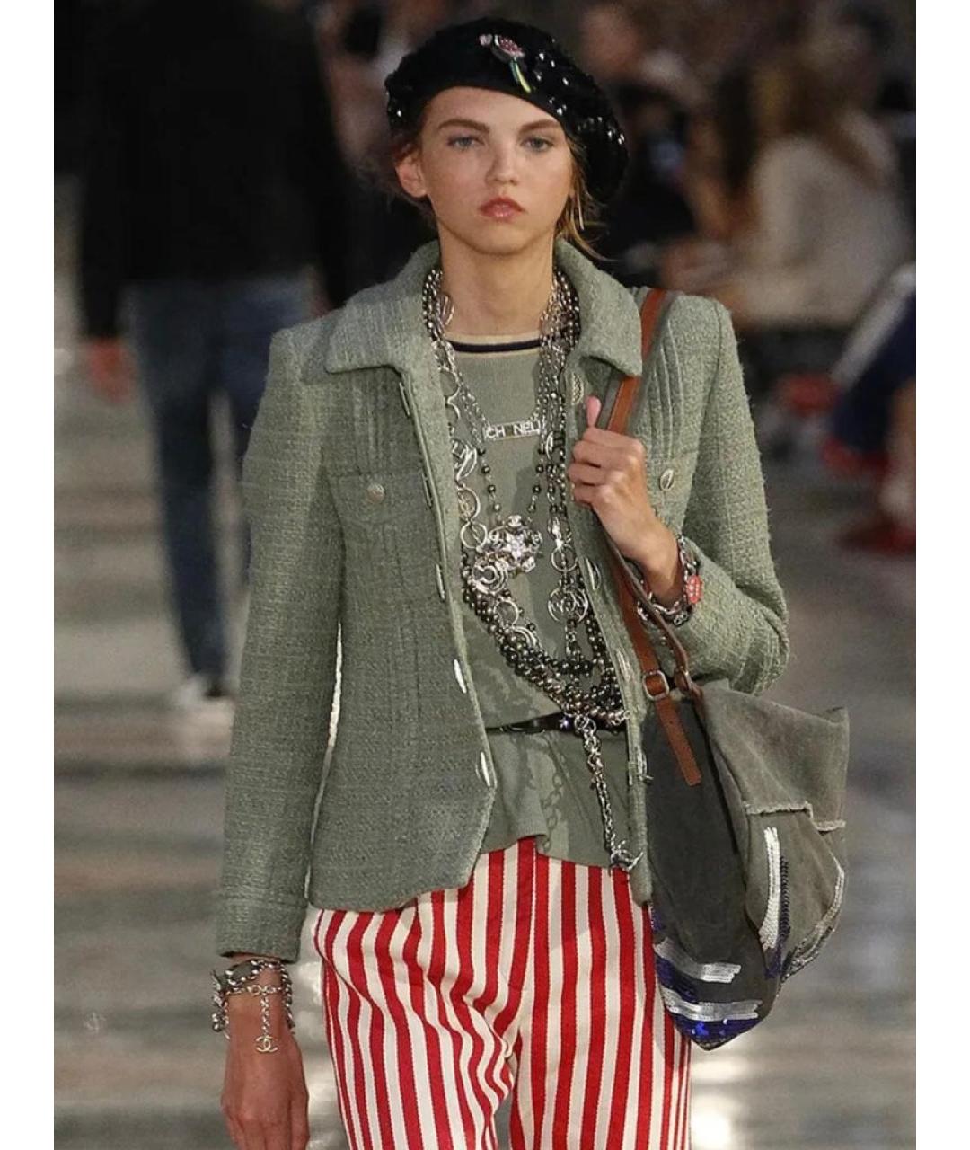 CHANEL Черный твидовый жакет/пиджак, фото 3