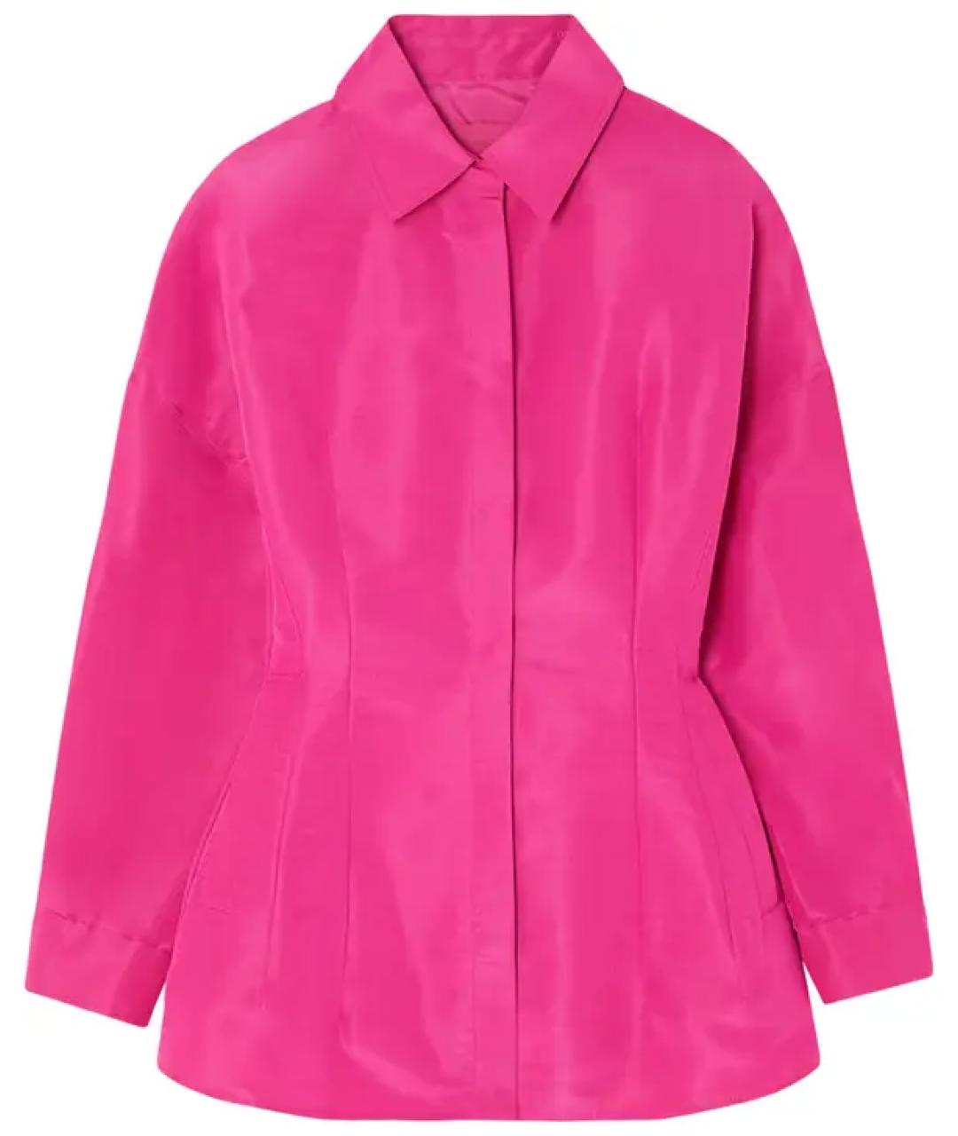 VALENTINO Розовое шелковое повседневное платье, фото 1