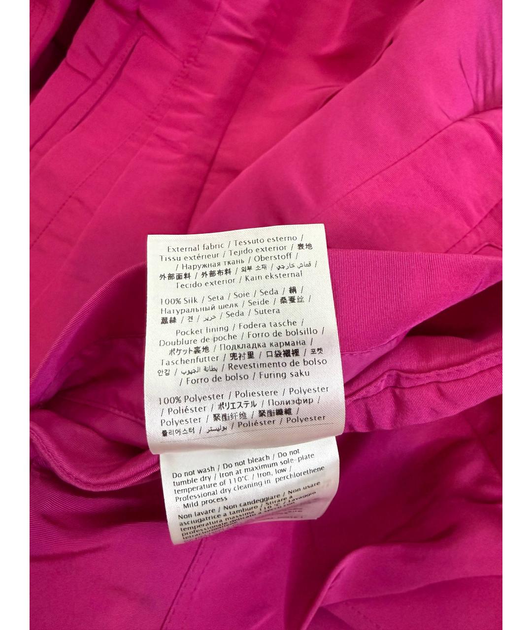 VALENTINO Розовое шелковое повседневное платье, фото 5